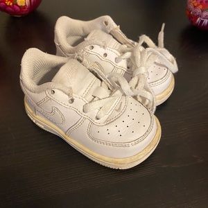 Nike Air Force baby shoes.